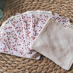 Lot de 7 lingettes lavables en coton bio 