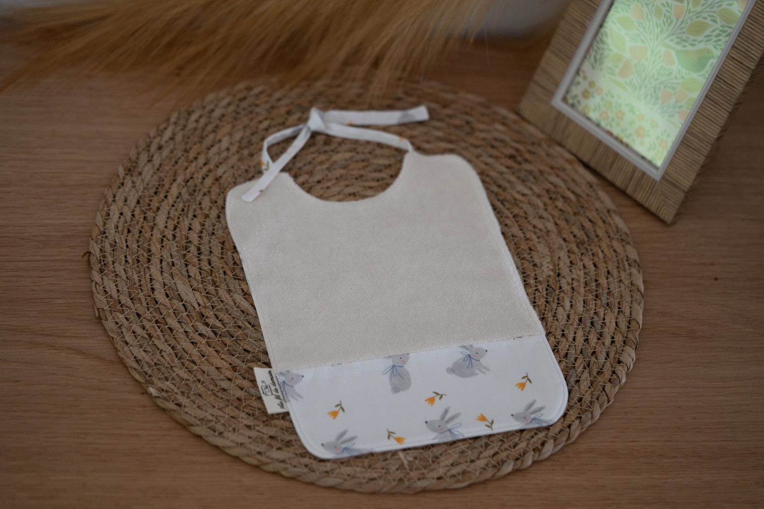 Bavoir Bébé en Coton Bio « Petit Lapin »