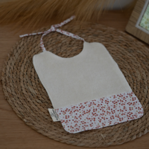 Bavoir Bébé en Coton Bio « Fleuri »
