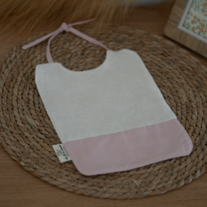 Bavoir Bébé en Coton Bio « Rose poudré »
