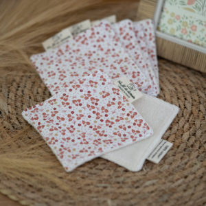 Lot de 7 lingettes lavables en coton bio
