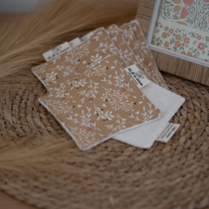 Lot de 7 lingettes lavables en coton bio 