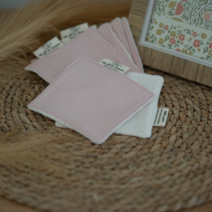 Lot de 7 lingettes lavables en coton bio 